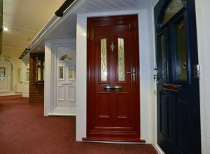 Red UPVC door decorative panel